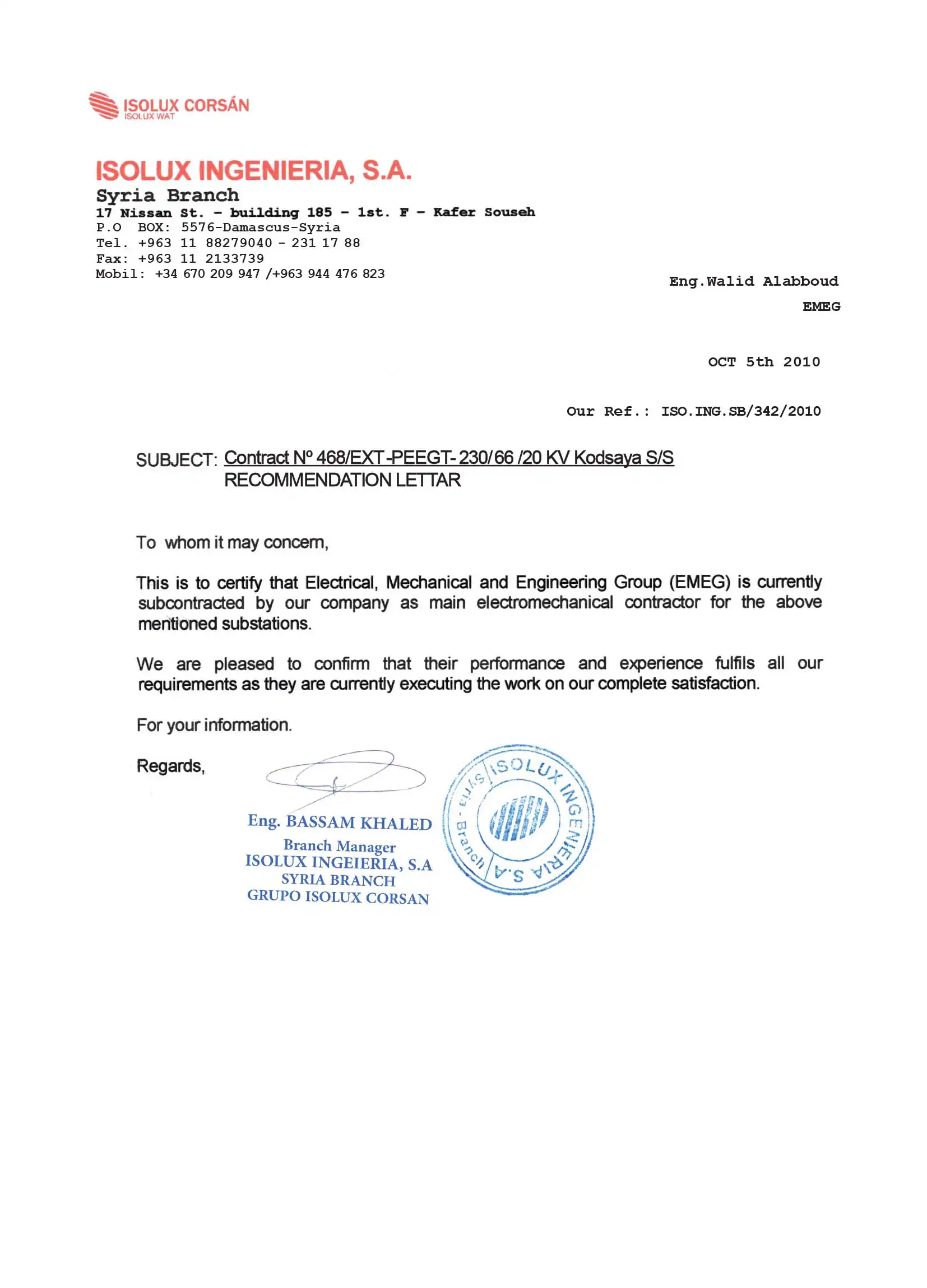 certificate-ISOLUX-2