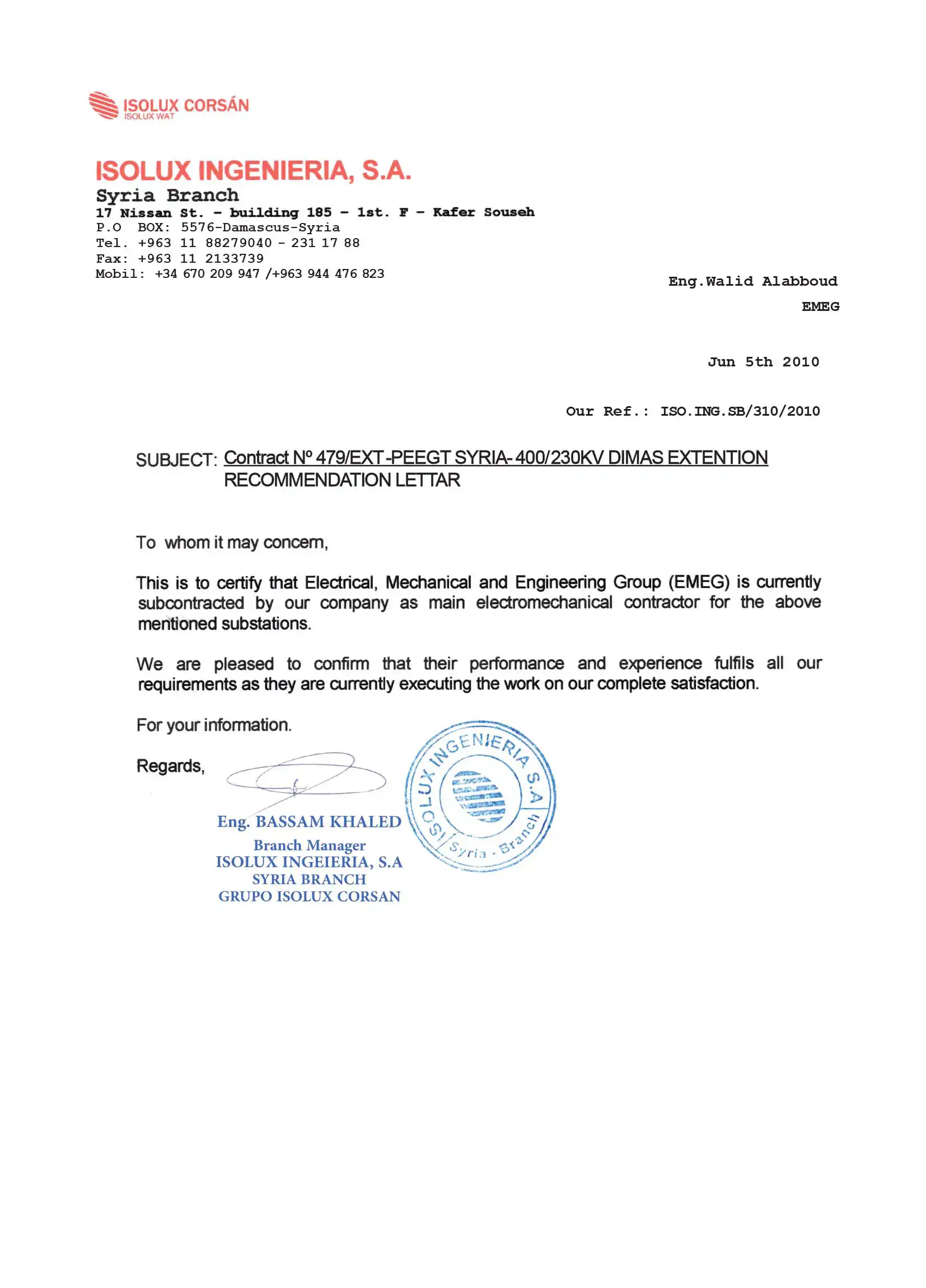 certificate-ISOLUX-3